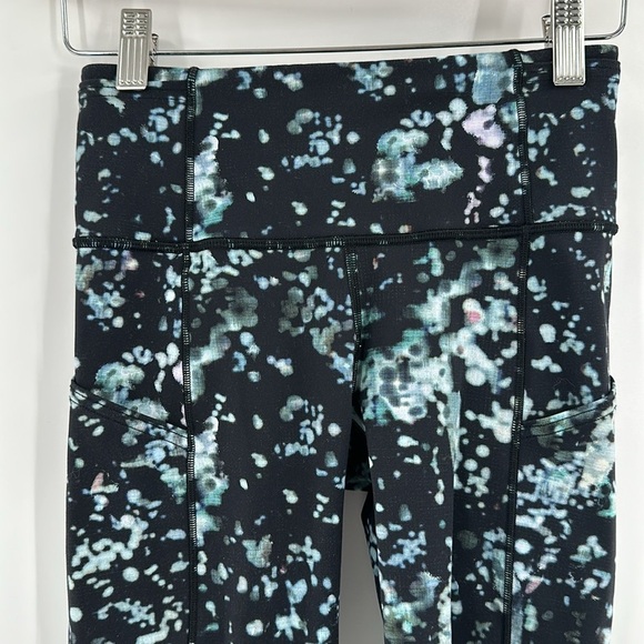 Lululemon Fast & Free Crop II Nulux 19" Pixel Haze Multi Black 4 - Picture 3 of 7